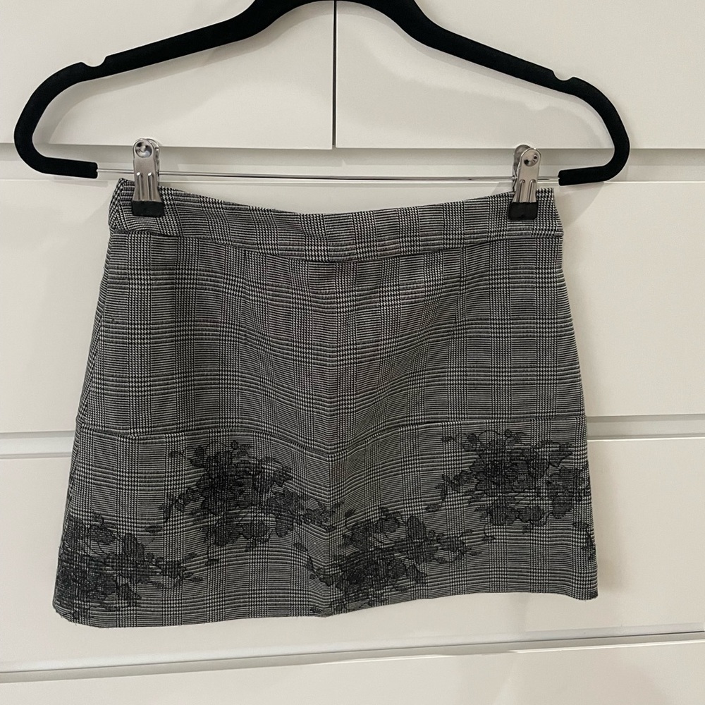Zara plaid mini skirt